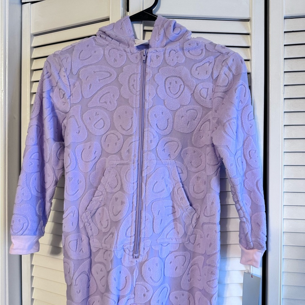 Cat & Jack Purple‎ Hooded Onesie Pajamas SZ SM NWT - Picture 3 of 6